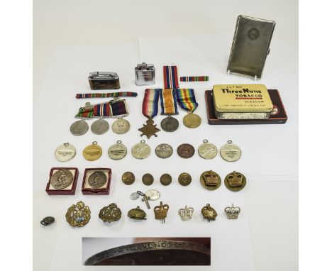 WW1 & WW2 Military Interest Comprising Three First World One Medals Awarded To 5479 Pte J Cavendish E Lan R Together With 193