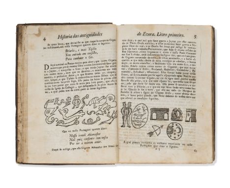 Fantastical history of Evora.- [Azevedo (Martim Cardosa de)] Historia das antiguidades de Evora, first edition, woodcut illus