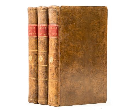 Malthus (T. R.) An Essay on the Principle of Population, 3 vol., fifth edition, later ink ownership inscription to front endp