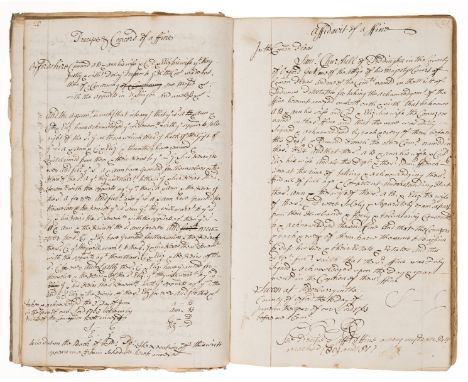 Legal.- Churchill (Samuel, "Bound Clerk to Mr. Greenwood 11th January 1763, for 5 ys.") Collection of transcripts of leases, 