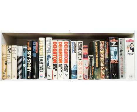 Deighton (Len) Horse Under Water, jacket lightly toned, 1963; Funeral in Berlin, 1964; Billion Dollar Brain, 1966; An Expensi