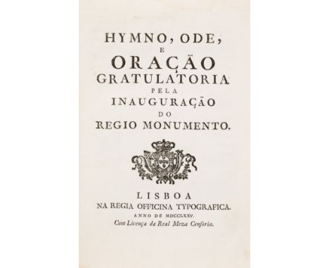 Statue dedication ceremony.- [Barbosa (Domingos Caldas) and others.] Narraçāo dos applausos com que o Juiz do Povo e Casa d