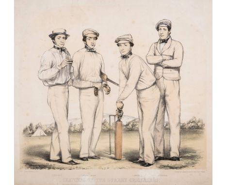 Cricket.- Anderson (John Corbet) 14 Portraits of cricketers, including the group portrait 'Sketches of Surrey Cricketers', sh