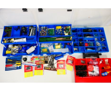 Hornby - Humbrol - Faller - Others Three plastic 'Hobby Cases' containing a quantity of tools, accessories, equipment and par