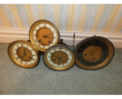 A mixed lot of four striking French clock movements. [4]