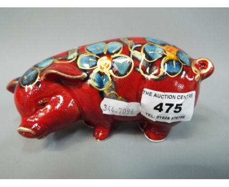 Anita Harris -  Anita Harris ceramic Pig figure, signed in gold.
