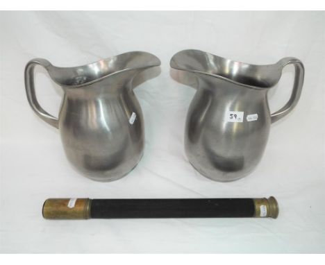 Probable World War Two (WWII) British Military single draw telescope by W. Ottway &amp; Co Ltd London, marked with Broad Arro