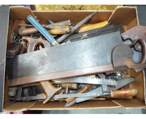A quantity of vintage hand tools.