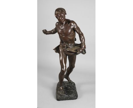 Henri Désiré Gauquié, Sämann "Fac Et Spera"um 1900, auf der Plinthe signiert H. Gauquié, recto betitelt "fac et spera" [lat. 