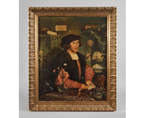 nach Hohlbein, Bildnis des Georg GiszeGeorg Gisze, auch Giese (1497 Danzig bis 1562 ebenda) war ein angesehener Kaufmann in s
