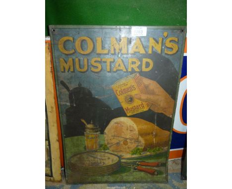 A 'Coleman's Mustard' enamel sign, 19 1/2'' x 13 1/2''.