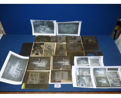 A quantity of glass negatives of BSA Motorcycle Reg. no DM1289, one a/f (3 1/2'' x 5 1/2'') and four photographs of stationer