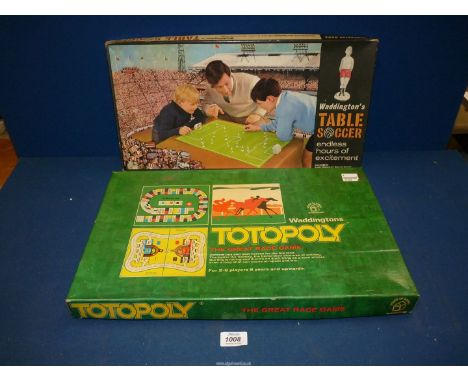 A boxed Totopoly 'The Great Race Game' plus a Waddingtons Table Soccer.