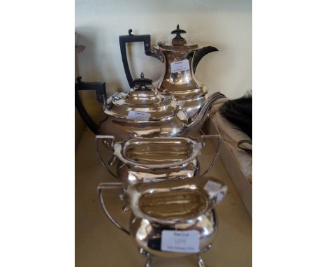 A Walker & Hall silver-plated tea service.