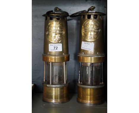 Two Hailwood &amp; Ackroyd miners lamp.