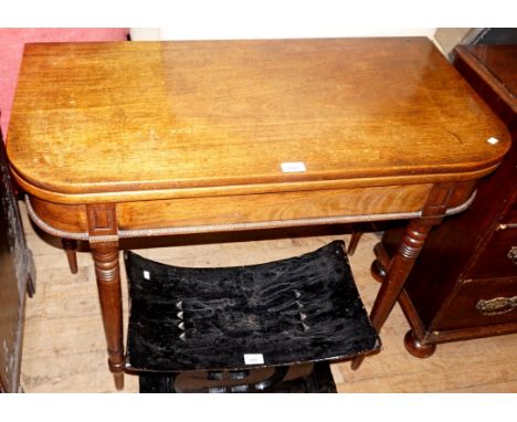 A 19th Century mahogany fold over tea table