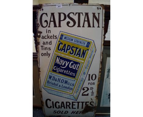 An original advertising Capstan navy cut cigarettes enamel sign.&nbsp;