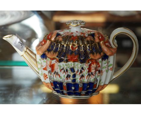 A Copeland Spode Imari decorated teapot.