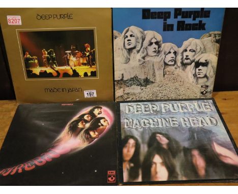 Deep Purple, Made in Japan, Fireball, Machine Head and Deep Purple in Rock, covers good, records some light surface scratches