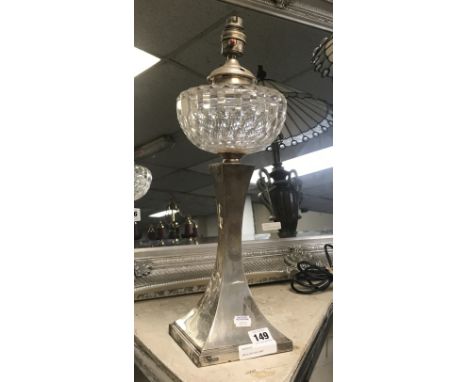 HM SILVER CONVERTED LAMP