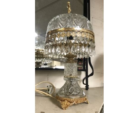 CRYSTAL DROP TABLE LAMP 45CMS (H)