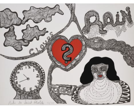 NIKI DE SAINT PHALLE (FRENCH-AMERICAN 1930-2002) ⊕ RAIN, CLOUDS, TIME, TEARSsigned and numbered Niki de Saint Phalle 12/75 in