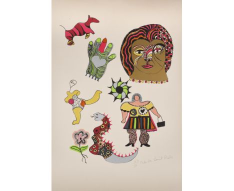 NIKI DE SAINT PHALLE (FRENCH-AMERICAN 1930-2002) ⊕ GOLDEN HEADsigned and numbered 27/50 Niki de Saint Phalle in pencil lower 
