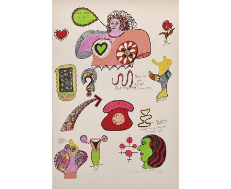 NIKI DE SAINT PHALLE (FRENCH-AMERICAN 1930-2002) ⊕ WHAT SHALL I DOsigned and numbered Niki de Saint Phalle 26/50 in pencil lo