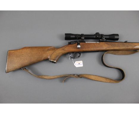 Parker Hale Cal 243 Winchester bolt action rifle, 23" barrel and fitted with Pecar Berlin 4 x 81 light telescopic sight and s