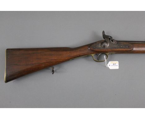 Tower 1864 2 band musket, marked to lock 1864 Tower and with crown, with rear ladder sight marked 5678910, brass trigger guar