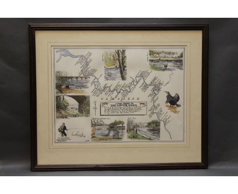 Ian Reed a signed Limited Edition print "A Pool Guide to the Lower Eden" numbered 241/250, 29 cm x 40 cm, framed and mounted.