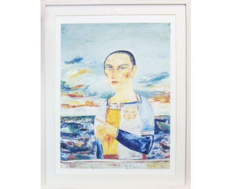 AFTER JOHN BELLANY CBE RA HRSA (SCOTTISH 1942 - 2013), CELTIC MAIDEN lithograph 67cm x 50cm Mounted, framed and under glass