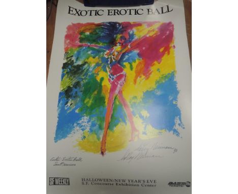 A poster print, after Le Roy Neuman, Exotic Erotic Ball,  Halloween New Years Eve, by Abolafia and Mann, San Francisco, signe