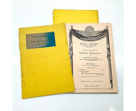 American actress in 'Madame Sans Gene' a Paramount Picture. Contains 15 loose leaf pages.This item has no reserve. Issued: 19