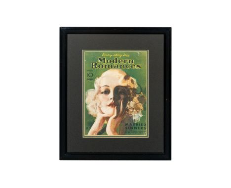 Vintage Print of front cover of Modern Romances with 1920â€™s blonde beauty on the front. Artist: Rolf ArmstrongDimensions: 1