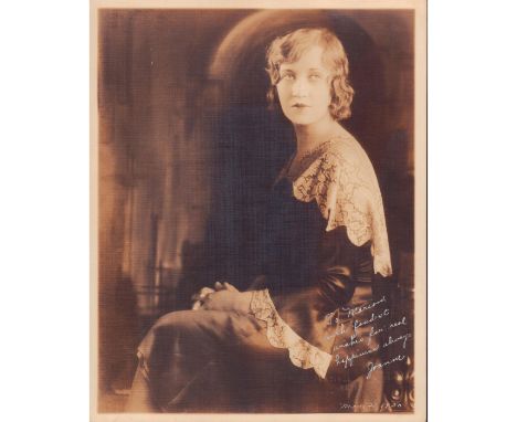 Portrait of Joan Meredith, a silent film actress known for various roles in films during 1925.Hand signed and dated legible w