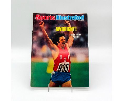 Titled: "AWRRIGHT!" Featuring victorious pose &amp; expression while wearing Olympic USA uniform.Dated: August 9, 1976 and On