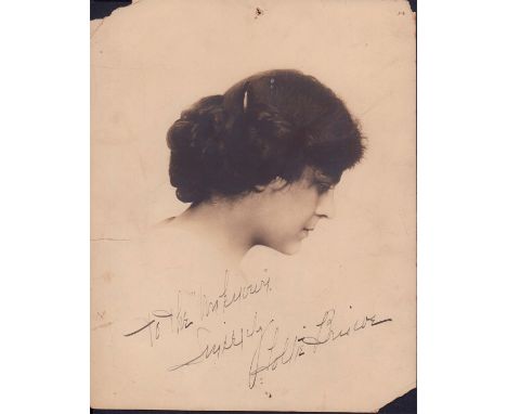 Portrait of Lottie Briscoe, an American stage and silent screen actress who started in theatre at age of four and was known f