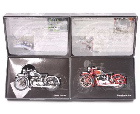 2 Minichamps Classic Bike Series 1/12 scale models to include No. 59 Model No. 133700 Triumph Speed Twin, and No. 82 Model No