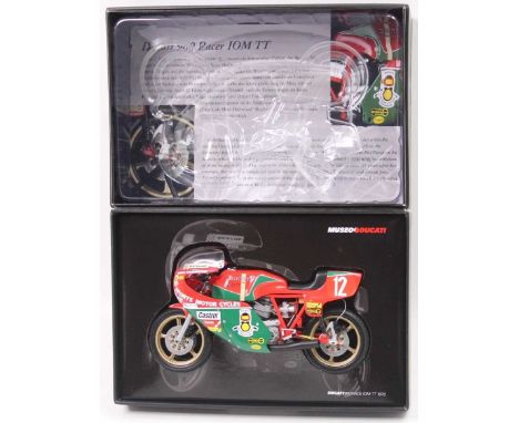 A Minichamps Classic Bike Series No. 8 Model No. 781212 1/12 scale model of a Ducati 900 Race Isle Of Man TT 1978, appears as