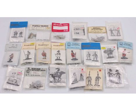 20 various mainly 54mm scale white metal military figure kits, all sealed in original packets, to include Border Miniatures, 