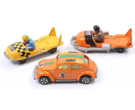 Corgi Juniors James Bond group of 3 to include, a Volkswagen 1300 Beetle Saloon from the film "On Her Majesty's Secret Servic