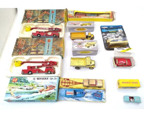 A collection of boxed Corgi and Dinky Toys to include, a Corgi Toys gift set 31 The Riviera Gift Set, a complete set in good 