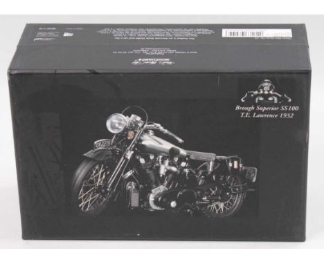 A Minichamps Classic Bike Series No. 33 Model No. 135500 1/12 scale model of a Brough Superior SS 100 T.E. Lawrence 1932, the