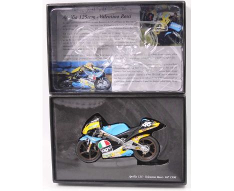 A Minichamps Classic Bike Series No. 42 Model No. 960046 1/12 scale model of an Aprilia 125ccm Valentino Rossi GP 1996, appea