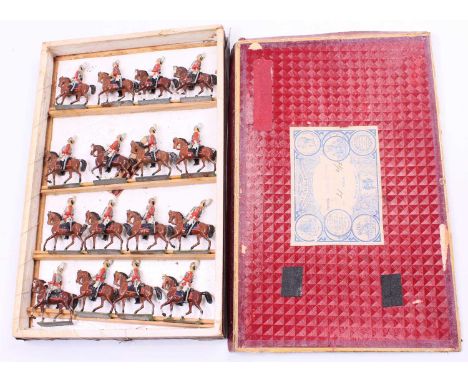 Heyde of Dresden 48mm scale British Life Guards set, 16 examples, housed in an original Heyde red ground labelled box, box he