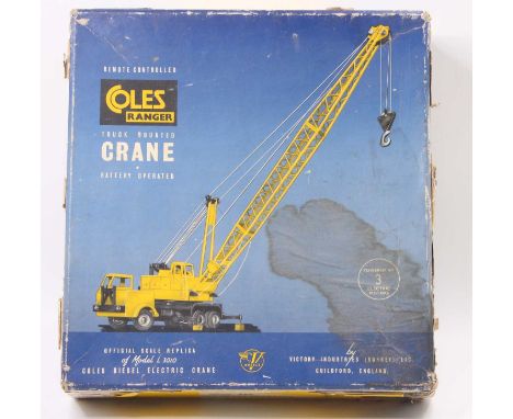 Victory Industries, Surrey 1/28th scale battery operated remote controlled Coles Ranger Truck Mounted Crane model number L301