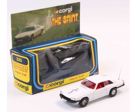 Corgi Toys, No.320 The Saints Jaguar XJS, finished in white with red interior, housed in the original window box with header 