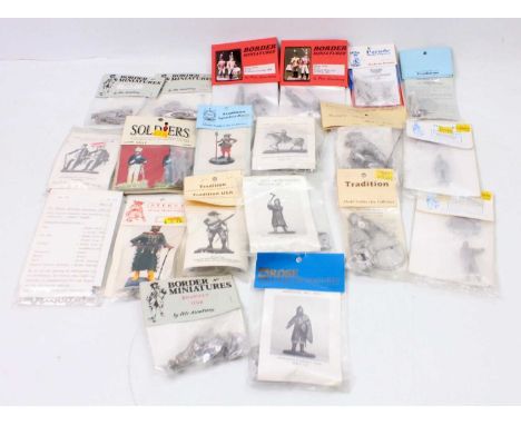 20 various mainly 54mm scale white metal military figure kits, to include Border Miniatures, Marco Lucchetti, Tradition Squad