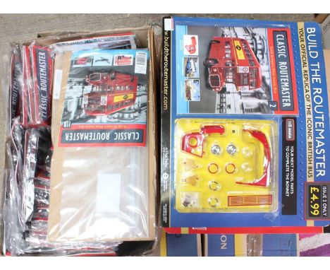 Hachette Partworks 1/12th scale London Routemaster Kit, 130 issues are sealed in original packaging and bags, un-started, seq